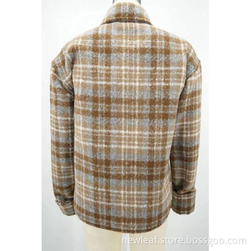 100%polyester tweeds 400 g damskjorta